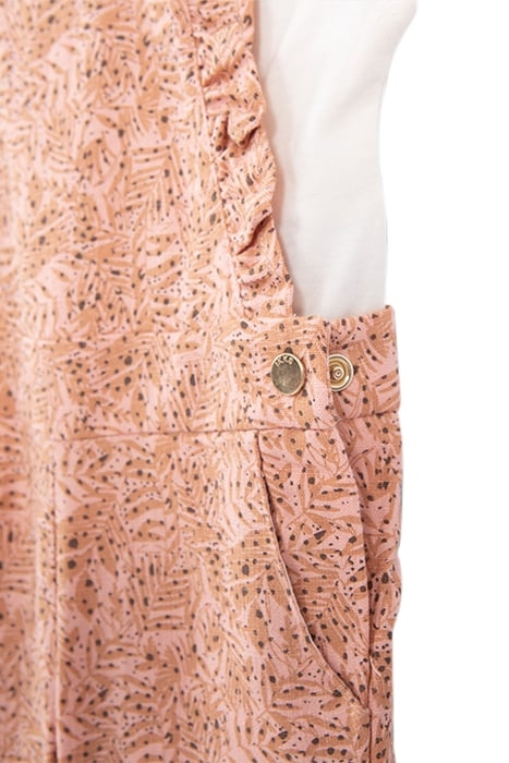 BABY GIRLS’ ECRU T-SHIRT AND PRINTED DUNGAREES OUTFIT 6