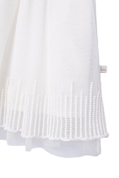 BABY GIRLS’ ECRU OCCASIONWEAR DRESS WITH EMBROIDERED TULLE 6