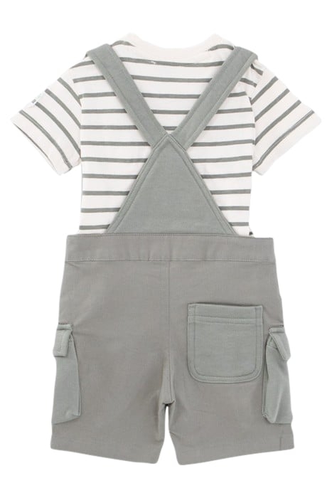 BABY BOYS’ STRIPED T-SHIRT AND DUNGAREES OUTFIT 2