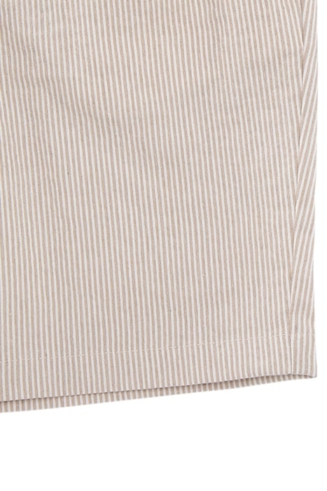 BOYS’ BEIGE STRIPED OCCASIONWEAR SUIT BERMUDA SHORTS 6