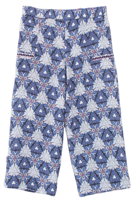 GIRLS' WHITE TROUSERS WITH GRAPHIC WAX PRINT 2