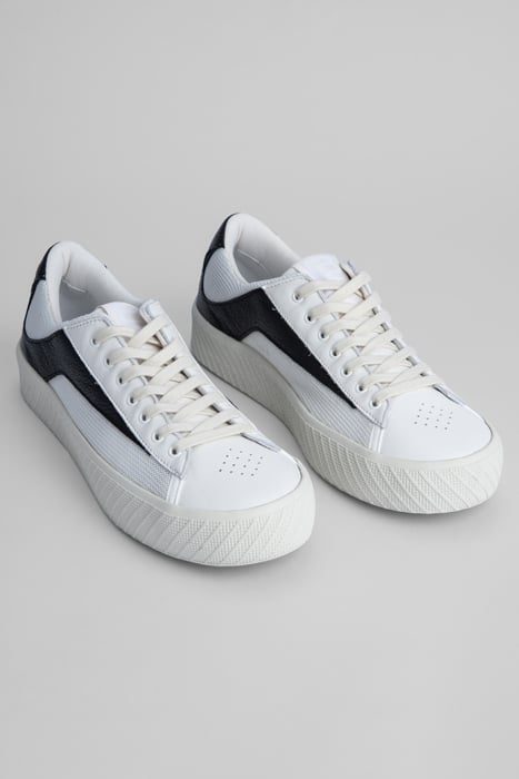 RODINA WHITE AND BLACK GRAINED LEATHER WHITE AND BLACK 3