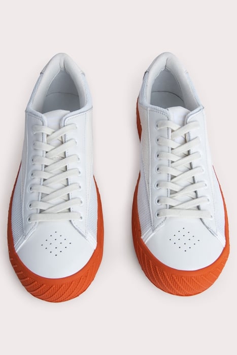 RODINA TANGERINE ON WHITE GRAINED LEATHER TANGERINE ON WHITE 4