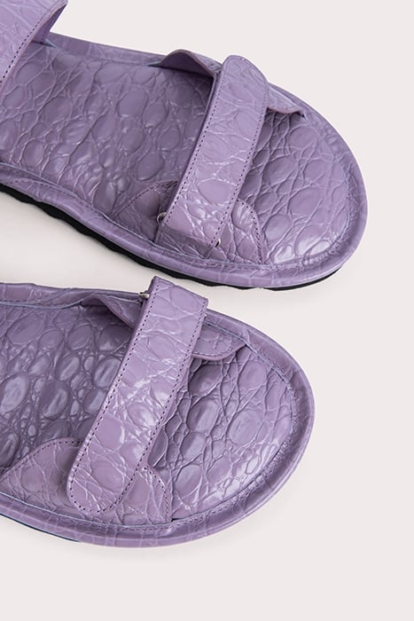 GIDEON PURPLE HAZE CIRCULAR CROCO EMBOSSED LEATHER PURPLE HA 4