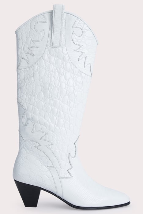 MELVIN OPTIC WHITE CROCO LIZARD LEATHER OPTIC WHITE 1