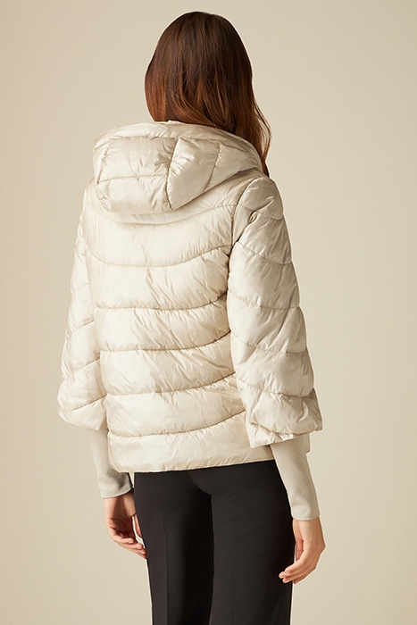 ECO-FRIENDLY DOWN JACKET WITH DETACHABLE ARM WARMERS BEIGE 2