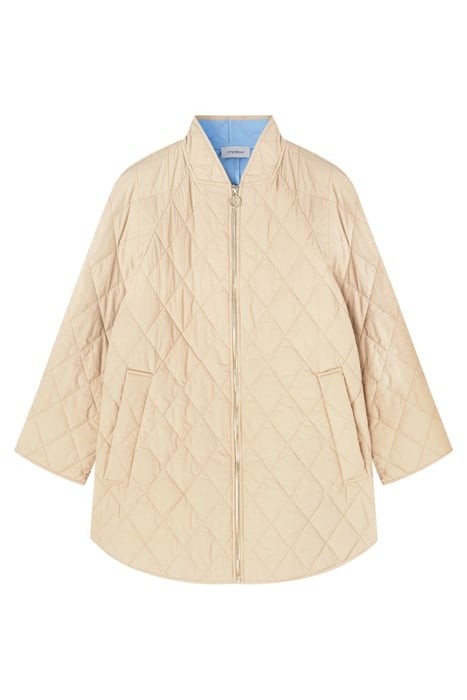 QUILTED JACKET WITH CONTRASTING LINING NATURAL 4