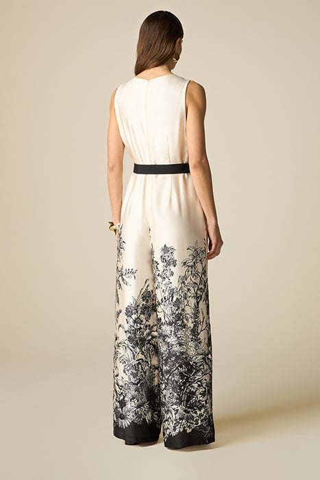 PATTERNED SATIN JUMPSUIT WHITE 2