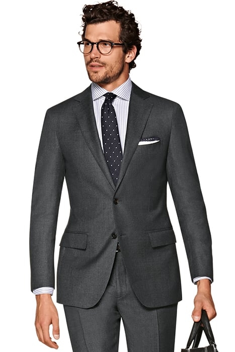 DARK GREY BIRD'S EYE TAILORED FIT SIENNA SUIT 2