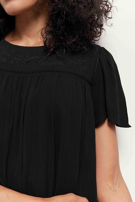 RIKKO - BLACK LINEN COAT DRESS 6