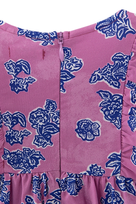 BABY GIRLS’ MAUVE LENZING™ ECOVERO™ INDIAN FLORAL DRESS 6