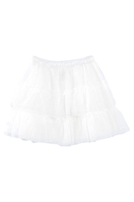 GIRLS’ OFF-WHITE SKIRT WITH RUFFLED TULLE 1