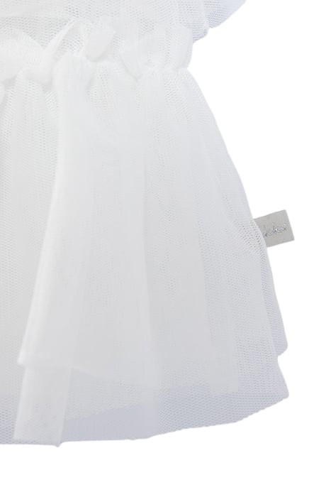 GIRLS’ OFF-WHITE SKIRT WITH RUFFLED TULLE 4