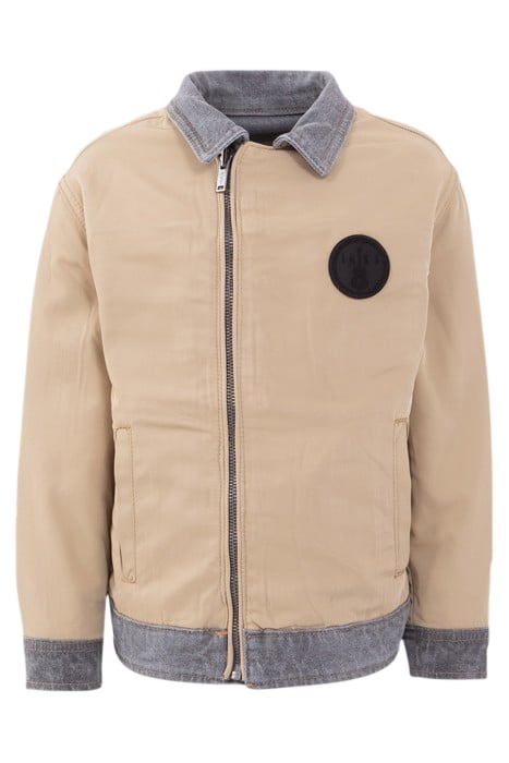 BOYS’ GREY DENIM/BEIGE NYLON REVERSIBLE JACKET 3