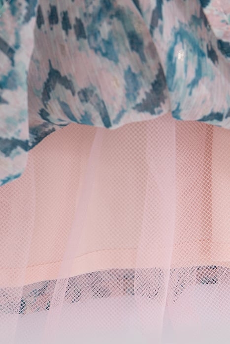 PASTEL IKAT PRINT PINK SKIRT FOR GIRLS 5