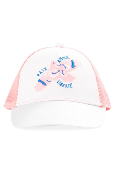 GIRLS’ SILVER, PINK AND NEON PINK MESH CAP 1