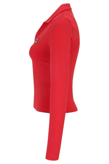 LEE LONGSLEEVE POLO SHIRT TRUE RED 6