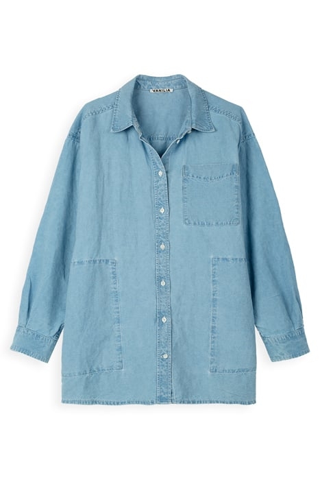 CLASSIC SHIRT WASHED ULTRA LIGHT DENIM 3