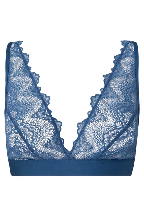 LACE PLUNGE BRALETTE FADED BLUE by Understatement