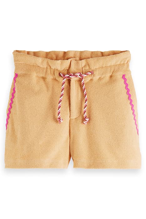 MID-RISE WIDE-LEG TERRY SHORTS SAND by Scotch & Soda