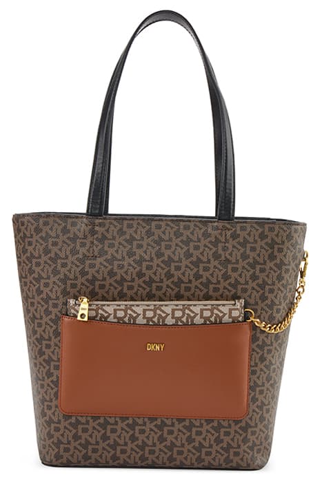 SIMONA NS TOTE MOCHA LOGO/CARAMEL by DKNY