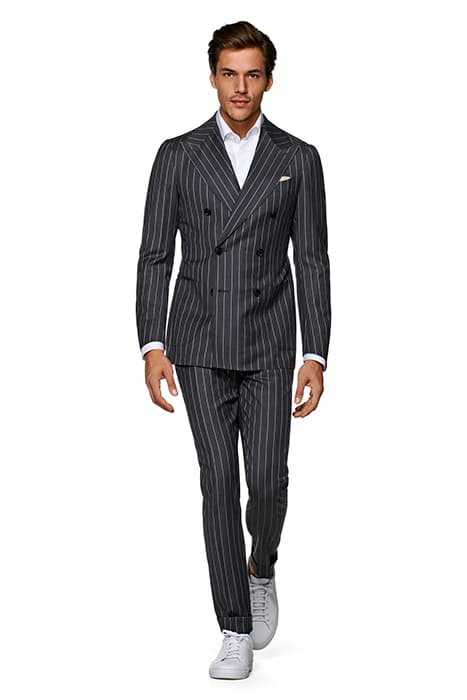 DARK GREY STRIPED JORT SUIT by Suitsupply