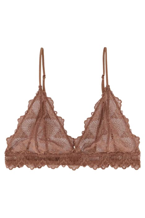 LACE TRIANGLE BRALETTE 001 MEDIUM BROWN by Understatement