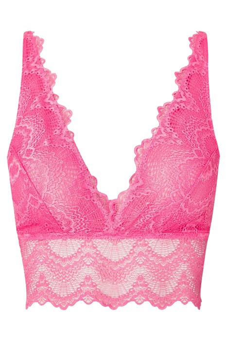 LACE PLUNGE BRALETTE TOP BUBBLEGUM PINK by Understatement