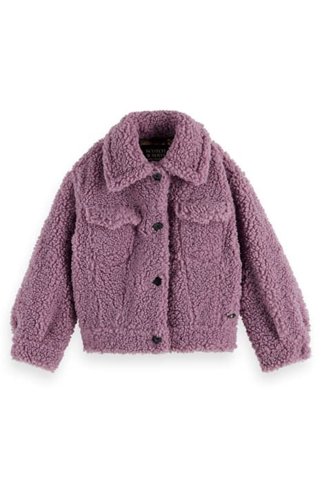 BOXY-FIT BONDED TEDDY TRUCKER JACKET LAVENDER by Scotch & Soda