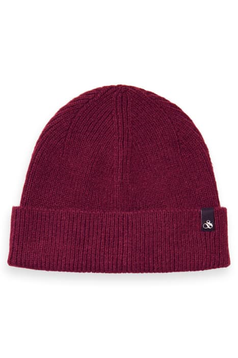 WOOL-BLEND RIB KNIT BEANIE PICKLED BEET by Scotch & Soda