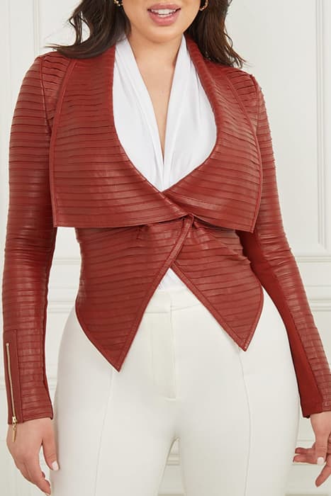 SHAYNA DRAPE LEATHER DARK JAM RED by Marciano by Guess