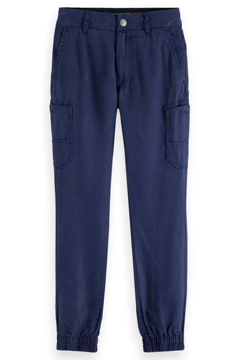 RELAXED SLIM FIT- GARMENT-DYED TENCEL CARGO PANTS NAVY by Scotch & Soda