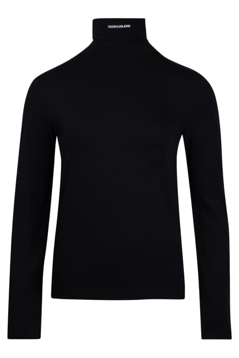 EO/ LS ROLL NECK CK BLACK by Calvin Klein