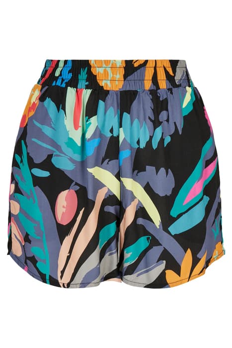 LADIES AOP VISCOSE RESORT SHORTS BLACKFRUITY by Urban Classics