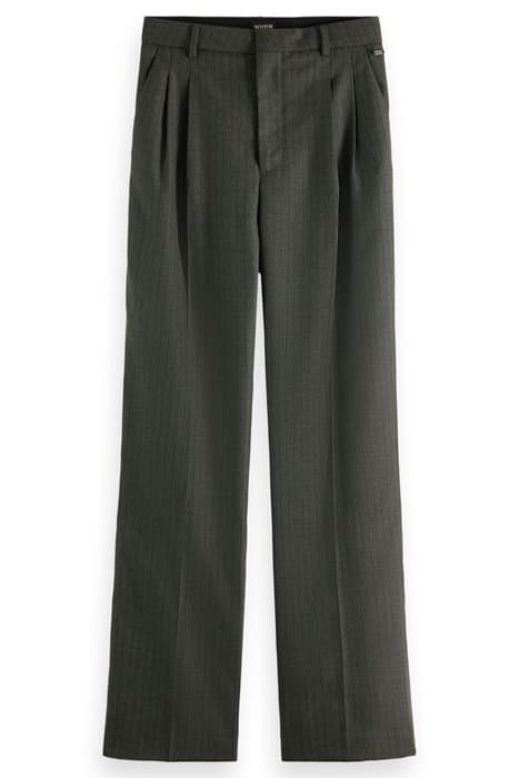 VARSITY STRIPED HIGH-RISE WIDE-LEG SLOUCHY TROUSERS GREY MEL by Scotch & Soda