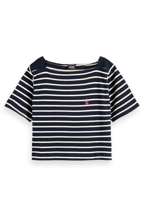 BRETON STRIPE BOAT NECK T-SHIRT COMBO S by Scotch & Soda