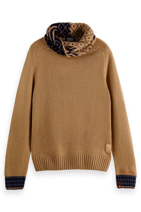 WOOL-BLEND TWISTED COLLAR PULLOVER COMBO A by Scotch & Soda