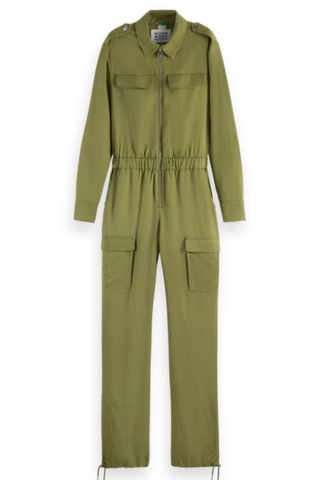 WORKWEAR BOILERSUIT IN LYOCELL TENCEL™ ARMY by Scotch & Soda