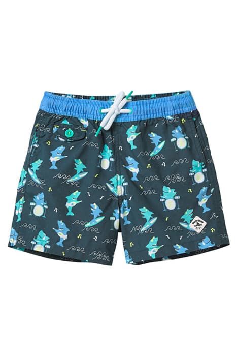 SHARK PRINT SWIM SHORTS BLUE MULTI by White Stuff