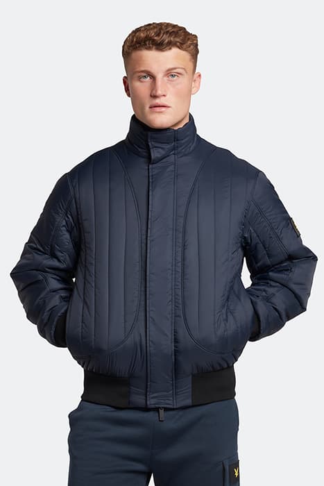 VERTICAL PADDED BOMBER DARK NAVY by Lyle & Scott