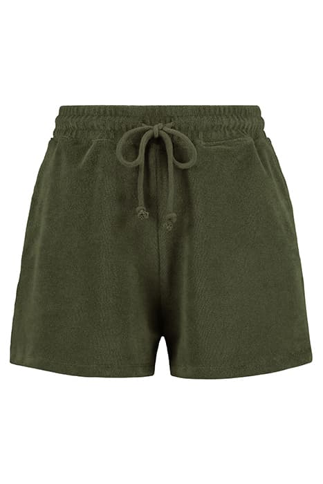 LADIES MIAMI TOWELING SHORT PALMTREE GREEN by Shiwi