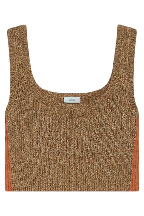 CLOSED WOMEN TANK TOP CROPPED KNITS BRAZIL NUT BRAZIL NUT by Closed