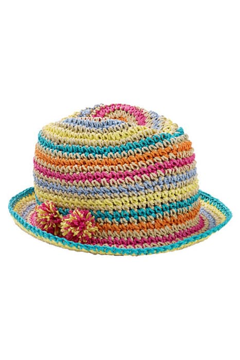 RAINBOW STRIPE HAT MULTI PINK by White Stuff