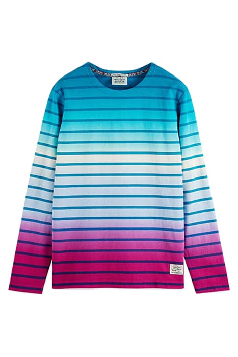 DIP DYE LONGSLEEVE TEE MULTI STRIPE by Scotch & Soda