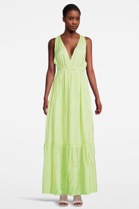 MAXI DRESS WITH OPEN BACK LIME by Scotch & Soda