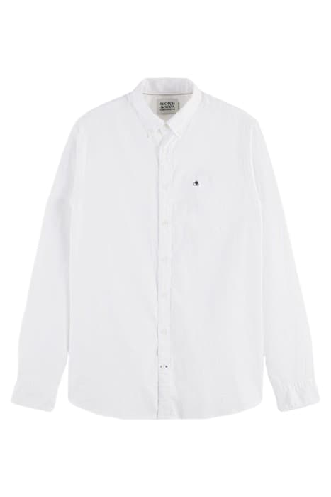 ESSENTIALS - ORGANIC OXFORD REGULAR FIT SHIRT WHITE by Scotch & Soda