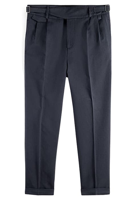 FORMAL STRAIGHT-LEG SINGLE PLEATED CHINO NAVY by Scotch & Soda