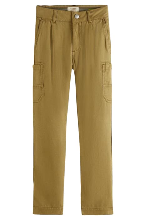 RELAXED SLIM FIT - GARMENT-DYED TENCEL CARGO PANTS KHAKI by Scotch & Soda