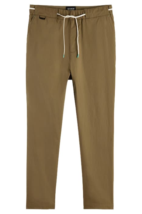 FAVE - REGULAR TAPERED-FIT LIGHTWEIGHT POPLIN JOGGER KHAKI by Scotch & Soda