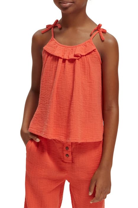 CRINKLE COTTON TOP STRAWBERRY by Scotch & Soda